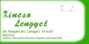 kincso lengyel business card